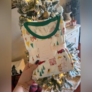 LC Lauren Conrad Christmas Pajama Set Holiday Village NWT Size Large XL